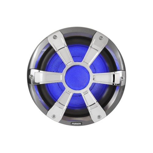 Fusion SG-SL10SPC 10" 450 Watt Sports Chrome Marine Subwoofer with LED's
