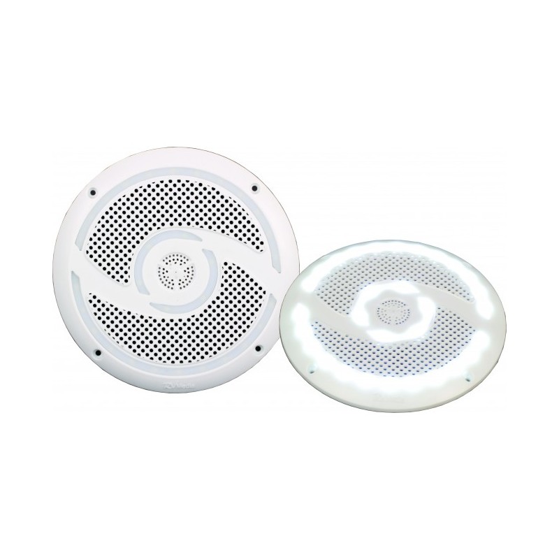 RV Media 6 Inch LED Waterproof Outdoor Speaker Pair