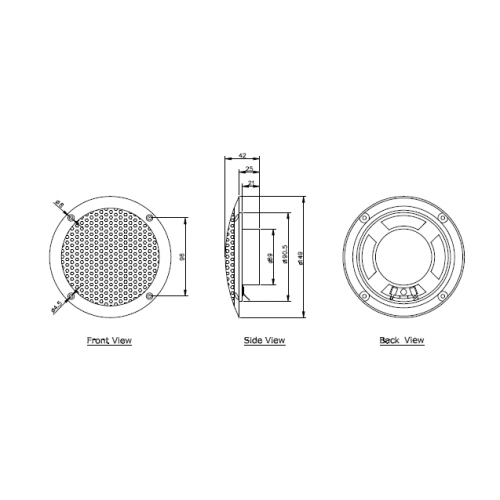 Majestic SPK50 5" Ultra Slim Marine Speaker Pair