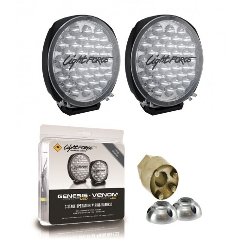 Lightforce DL210 Genesis LED 12/24V Driving Light Pair Complete Kit