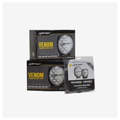 Lightforce DL150 Venom LED Twin Pack with Bonus Harness