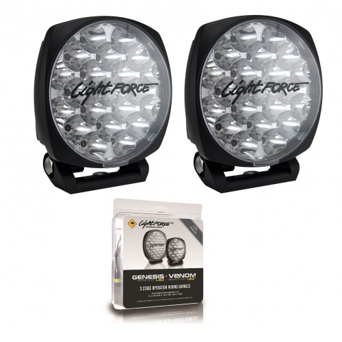 Lightforce DL150 Venom LED Twin Pack with Bonus Harness