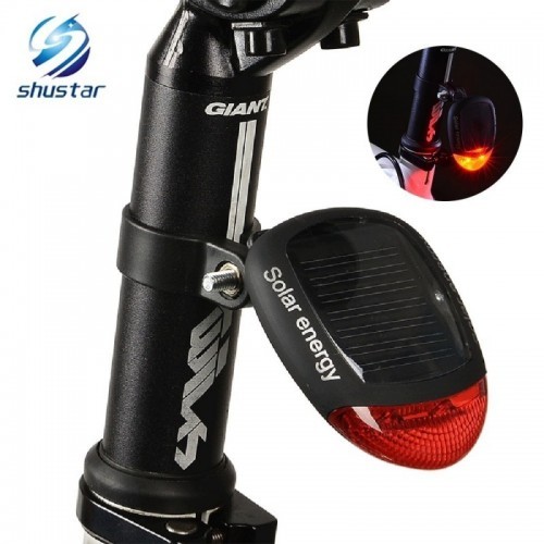 Solar Powered Adjustable LED Bike Tail Light
