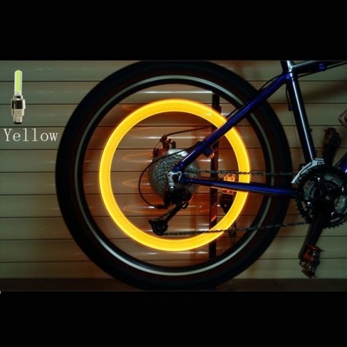 Bike LED Light Tire Valve Cap 2 Pieces Included
