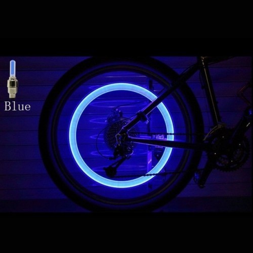 Bike LED Light Tire Valve Cap 2 Pieces Included