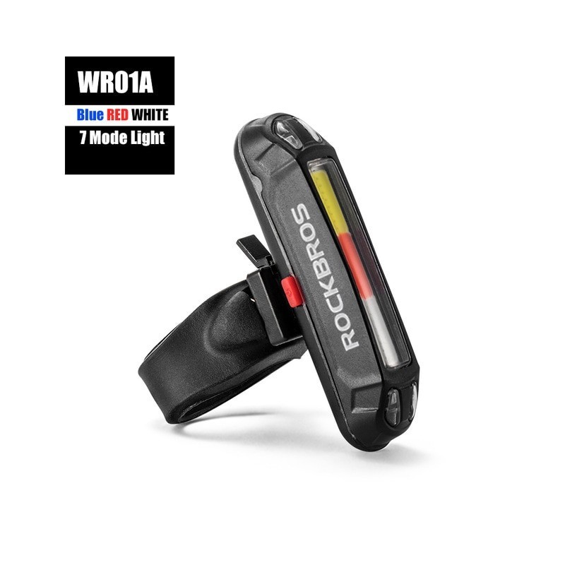 ROCKBROS Bike Rear Light Cycling USB Rechargeable Seatpost Fork Light MTB Rode Bicycle Super Bright Led Red Taillight Flashlight