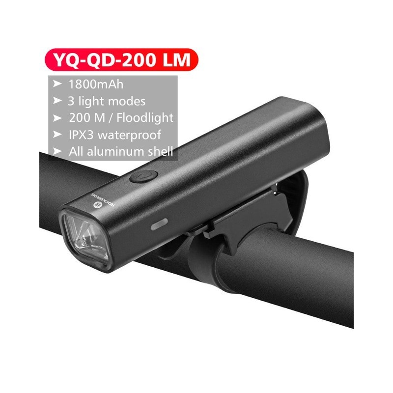 ROCKBROS 400/800 Lumen Bike Front Light Rainproof Bicycle LED Light Flashlight USB Charging MTB Road bike HeadLight Floodlight