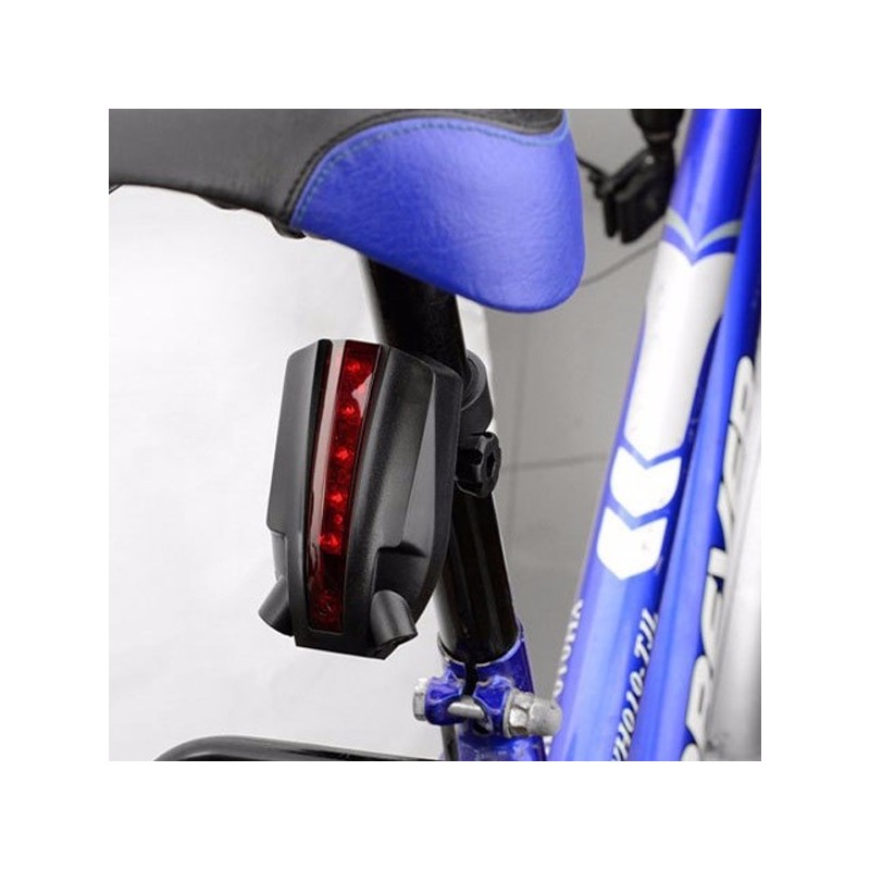 LED Bicycle Bike Light Night 2 Laser+5 LED Rear Bike Bicycle Tail Light Beam "bike logo"Safety Warning Red Rear Lamp Waterproof