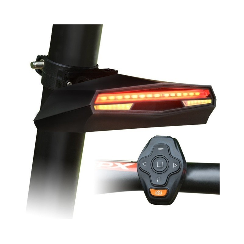 Bicycle Lights Bicycle Bike Rear LED Tail Light Wireless USB Remote Control Turn Signals laser Bicycle Accessories