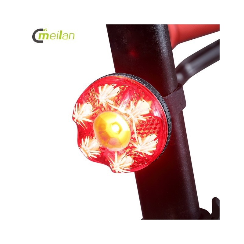 New 2020 Brake induction Bike Tail Light Intelligent Brake Light cycle Led Rechargeable USB Bike Rear Light Safety Warning
