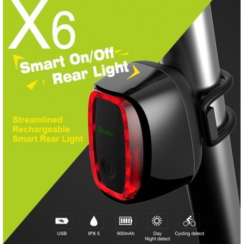 New 2020 Brake induction Bike Tail Light Intelligent Brake Light cycle Led Rechargeable USB Bike Rear Light Safety Warning
