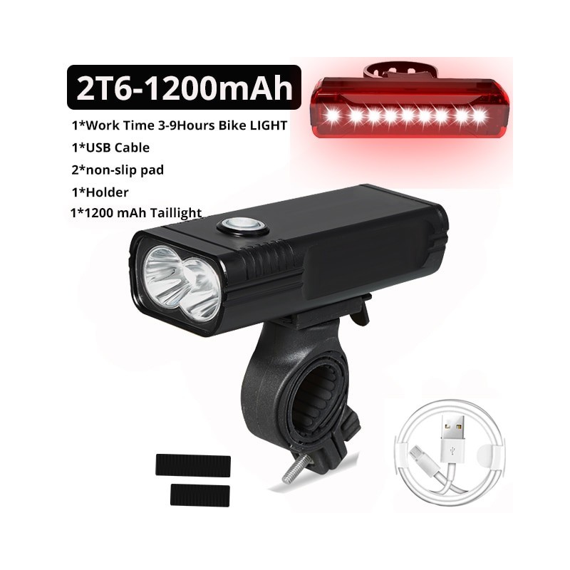 20000Lums Bicycle Light L2/T6 USB Rechargeable 5200mAh Bike Light IPX5 Waterproof LED Headlight as Power Bank Bike Accessories