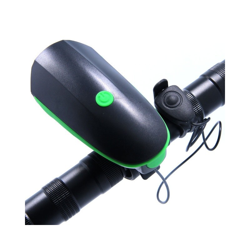 2 IN 1 LED Bike Light With electric Bell trembler buzzers horn switch Cycling Bicycle Lamp Battery Built-in USB Charging