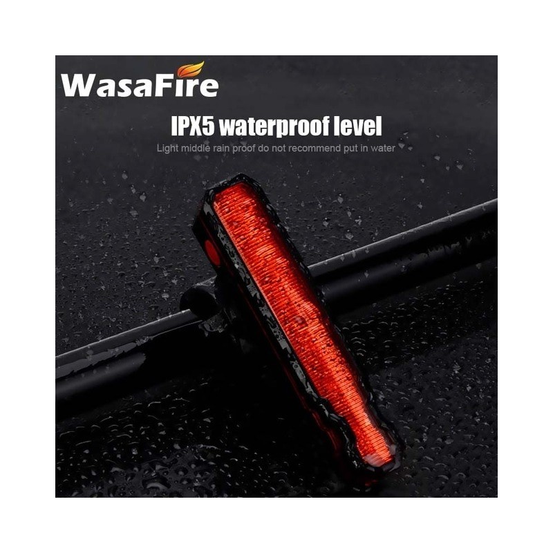 Waterproof Cycling Lamp Folding Laser Bike Light Front Rear Safety Warning Bicycle Light USB Rechargeable Bike Tail Rear Light