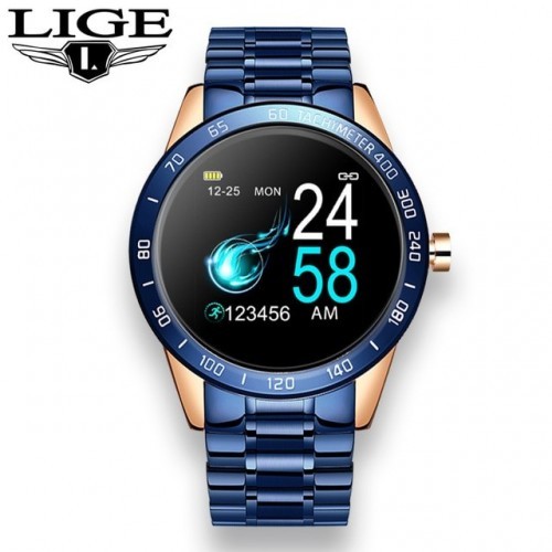 Smart Watch IP67 GPS for Android iPhone Heart rate Fitness Metal Bracelet