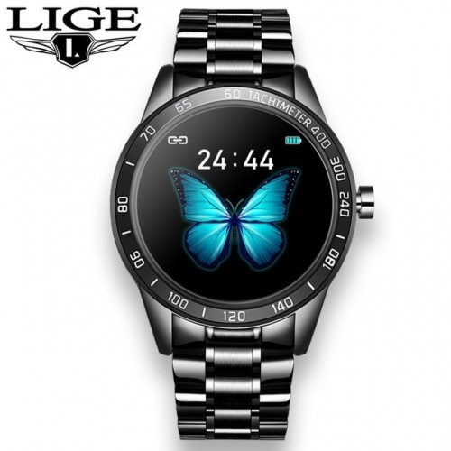 Smart Watch IP67 GPS for Android iPhone Heart rate Fitness Metal Bracelet