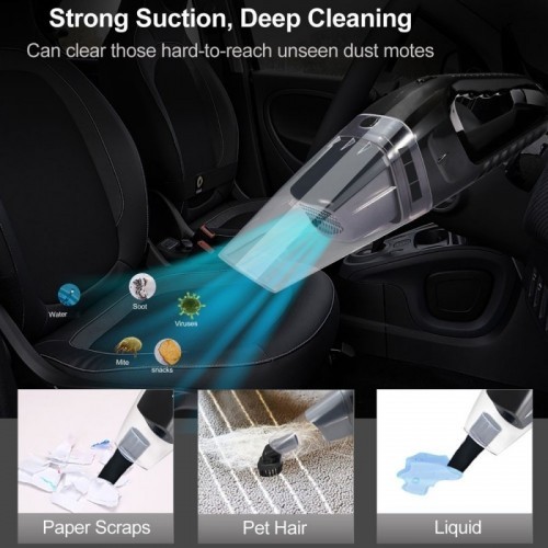 GRIKEY Car Vacuum Cleaner For Car Portable Vacuum Cleaner Handheld 12V 120W Mini Car Vacuum Cleaner Auto Aspirador Coche