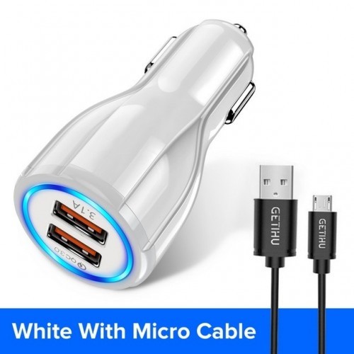18W 3.1A Car Charger Dual USB Fast Charging QC Phone Charger Adapter For iPhone 11 Pro Max 6 7 8 Plus Xiaomi Redmi Huawei