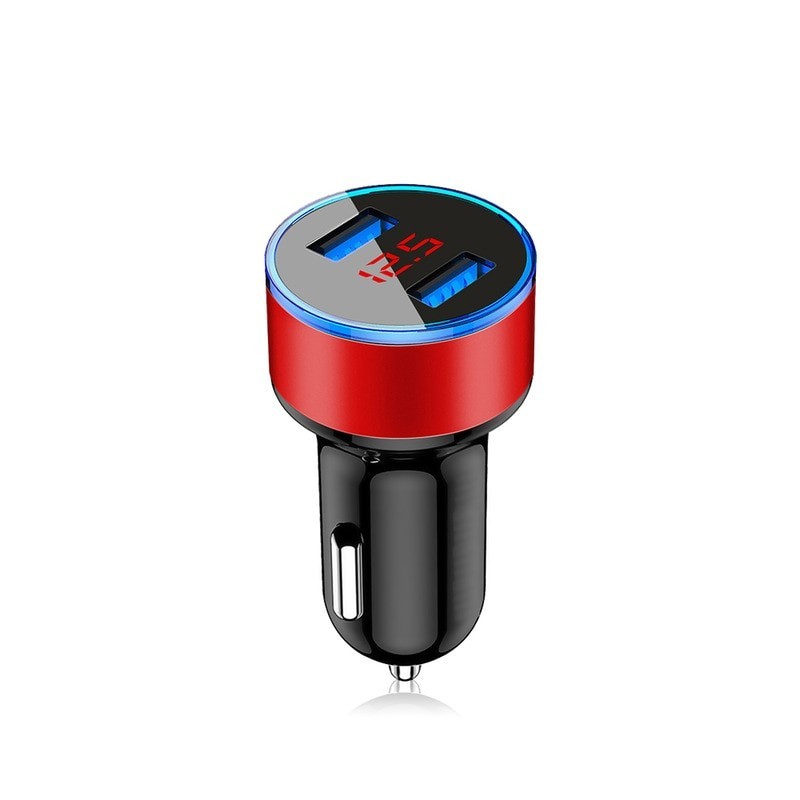 3.1A LED Display Dual USB Car Charger Universal Mobile Phone Aluminum Car-Charger for Xiaomi Samsung iPhone 11 Pro Max
