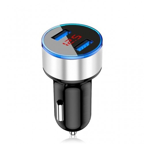 3.1A LED Display Dual USB Car Charger Universal Mobile Phone Aluminum Car-Charger for Xiaomi Samsung iPhone 11 Pro Max