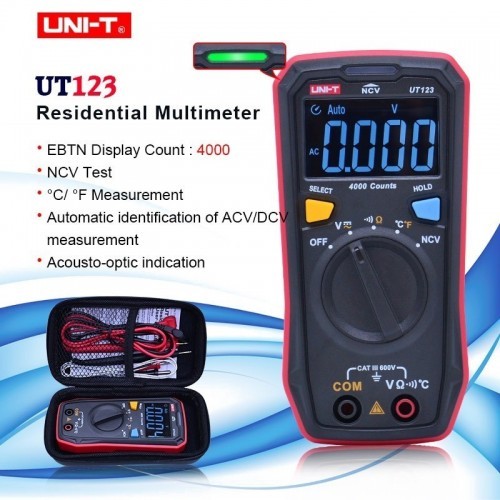 Digital Multimeter Pocket Size multimeter AC DC voltage Resistor temperature NCV Tester EBTN display