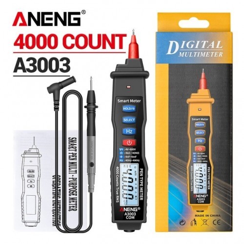 Digital Multimeter Pen Type Meter 4000 Counts with Non Contact AC/DC Voltage Resistance Capacitance Hz Tester Tool