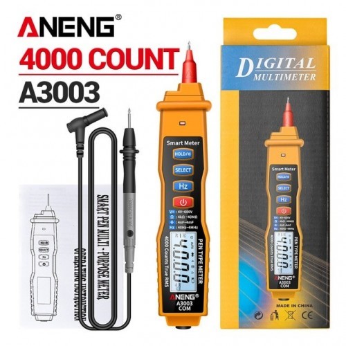 Digital Multimeter Pen Type Meter 4000 Counts with Non Contact AC/DC Voltage Resistance Capacitance Hz Tester Tool