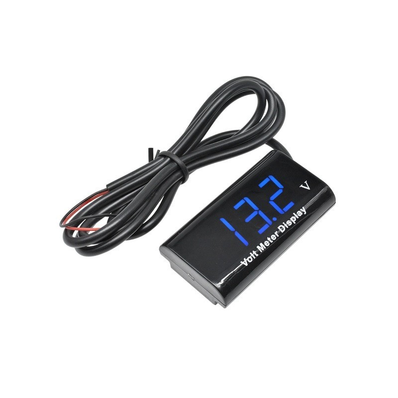 Tiny IPX6 Waterproof Digital LED Voltmeter Mini DC 8-18V For Caravan, RV, Car, Electric motorcycle Voltage meter Volt tester 5V 