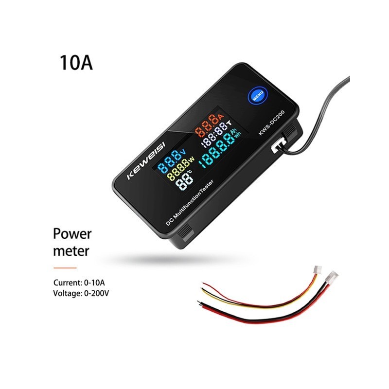 KWS Digital Voltmeter Ammeter DC 200V 0-100A Voltmeter Current Meter Tester