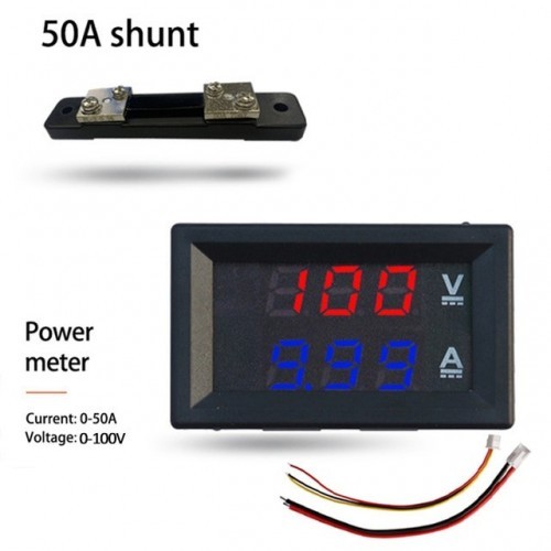 KWS Digital Voltmeter Ammeter DC 200V 0-100A Voltmeter Current Meter Tester