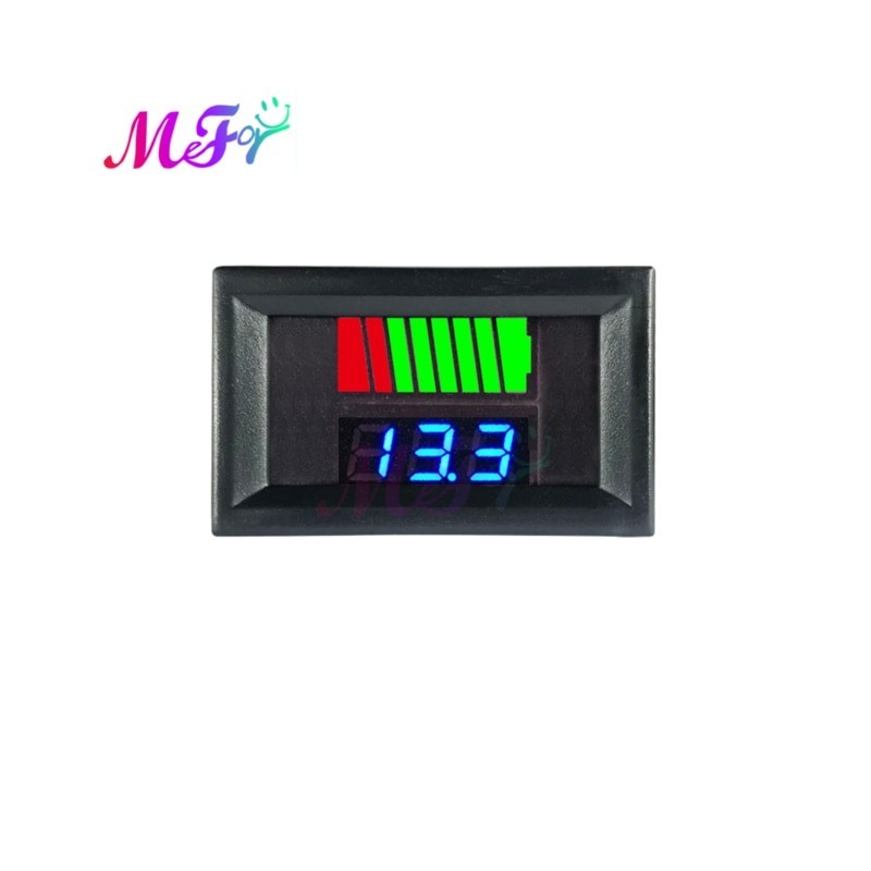 Car Battery Charge Level Indicator 12V 24V 36V 48V 60V 72V Lithium Battery Capacity Meter Tester Display LED Tester Voltmeter