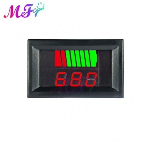 Car Battery Charge Level Indicator 12V 24V 36V 48V 60V 72V Lithium Battery Capacity Meter Tester Display LED Tester Voltmeter