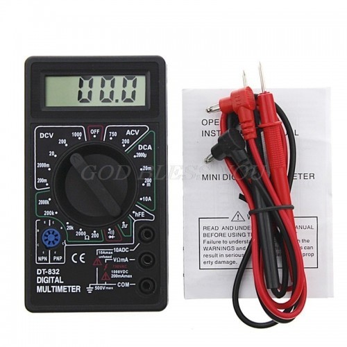 Professional Digital Multimeter LCD DC AC Voltmeter Ammeter Ohm Tester 