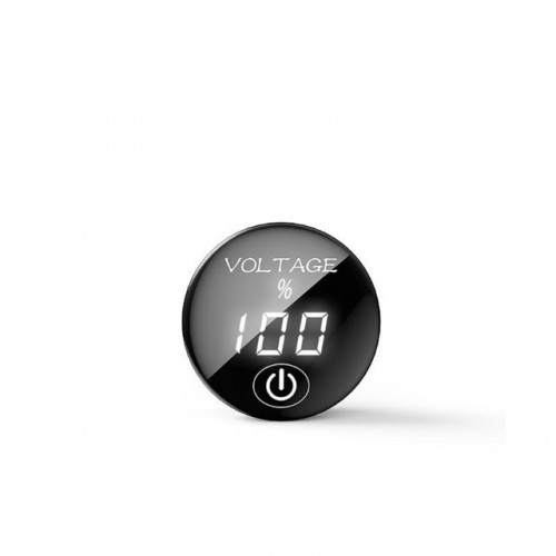 DC 5V-48V LED Panel Digital Voltage Meter Car, RV, Caravan, Motorcycle Battery Capacity Display Voltmeter with Touch ON/OFF Swit