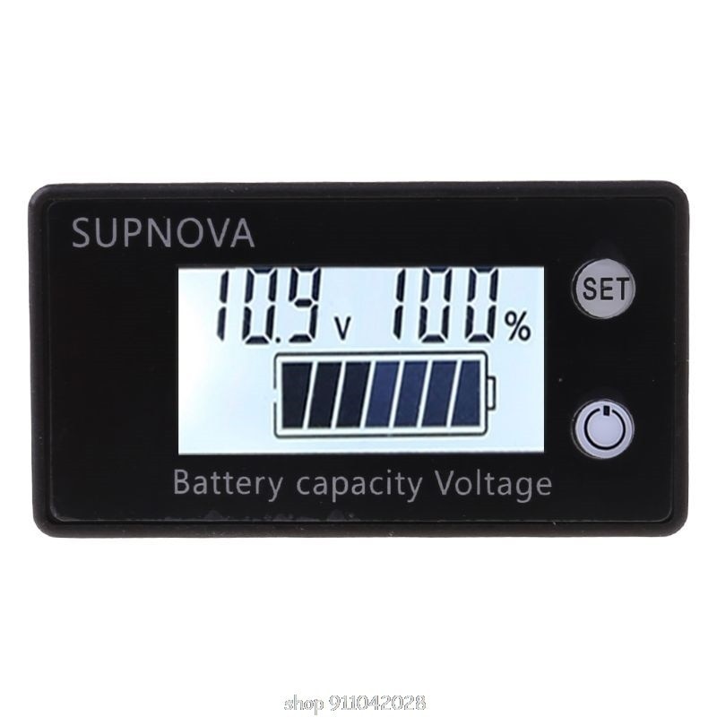Battery Capacity Indicator DC 8V-100V Lead Acid Lithium LiFePO4 Car Motorcycle Voltmeter Voltage 12V 24V 48V 72V N12 20 Dropship