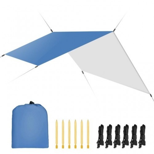 3mx3m Waterproof Sun Shelter Tent Tarp Anti UV Beach Tent Shade Outdoor Camping Hammock Rain Fly Camping Sunshade Awning Canopy