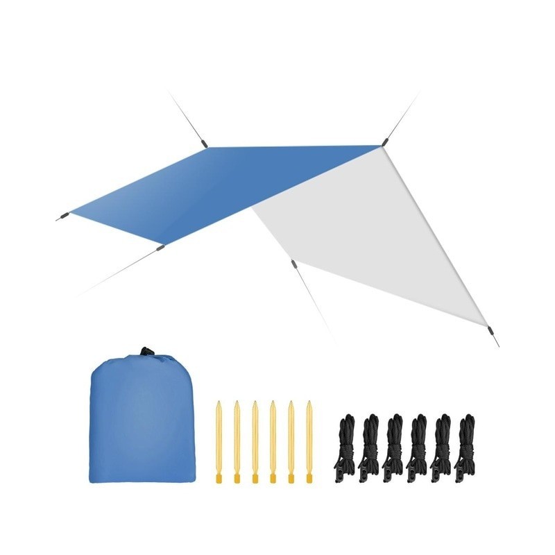 3mx3m Waterproof Sun Shelter Tent Tarp Anti UV Beach Tent Shade Outdoor Camping Hammock Rain Fly Camping Sunshade Awning Canopy