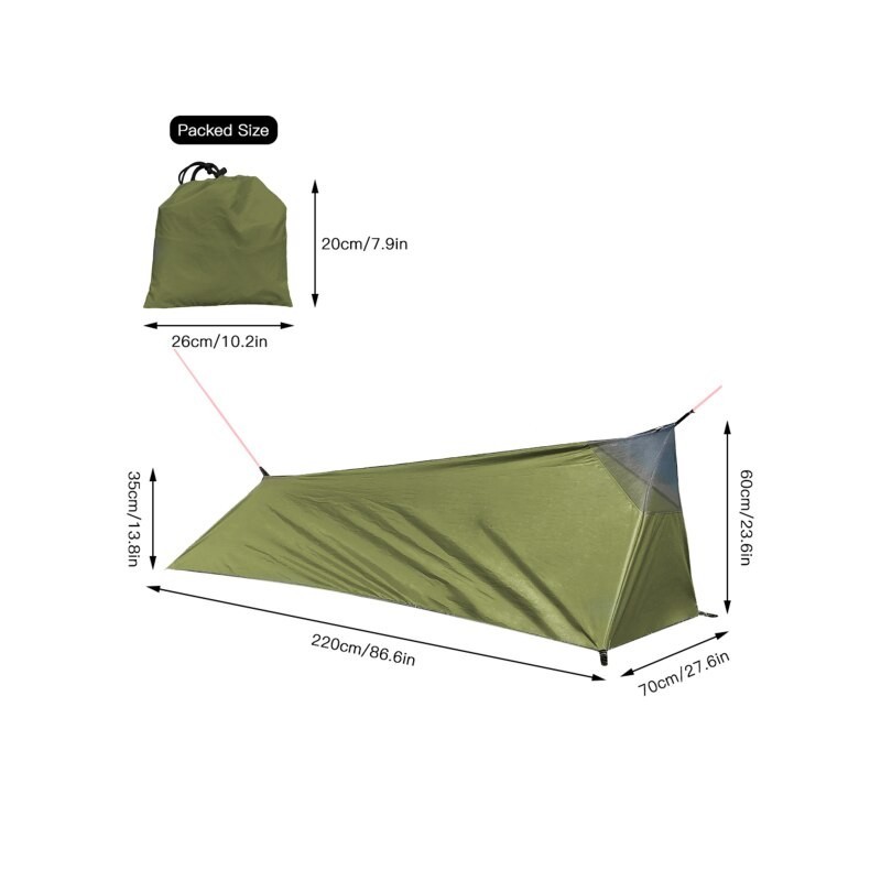 Ultralight Tent Outdoor Camping Sleeping Bag Ultralight Tent Lightweight Single Person Tent Backpacking Tent Outdoor Camping
