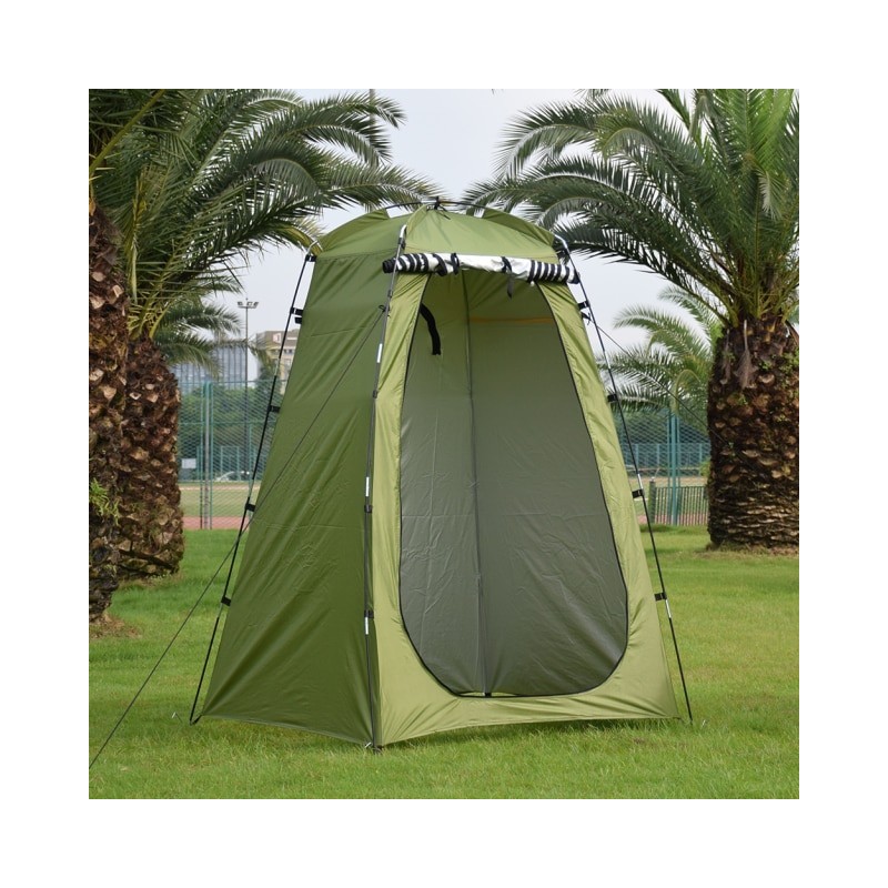 Portable Outdoor Shower Bath Changing Fitting Room Camping Tent Privacy Toilet Shelter with Ground Nails Wind Ropes Tent Poles