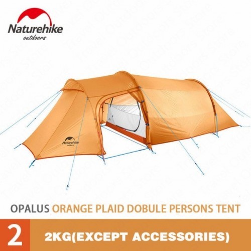 Naturehike Opalus Tunnel Tent Outdoor 2-3 Persons Camping Tent 20D Silicone/210T Polyester fabric Tent NH17L001-L free footprint