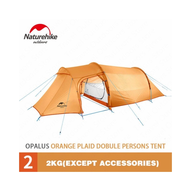 Naturehike Opalus Tunnel Tent Outdoor 2-3 Persons Camping Tent 20D Silicone/210T Polyester fabric Tent NH17L001-L free footprint