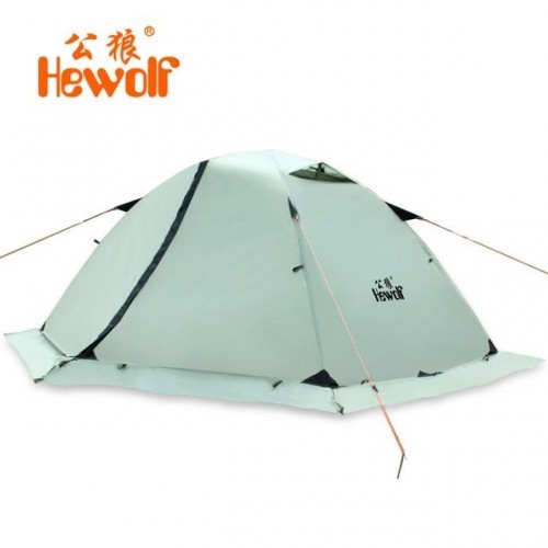 Hewolf 1595 Outdoor Double Layer Ultralight Aluminum Pole Waterproof Windproof Camping Tent 2.51KG Beach Tent Barraca