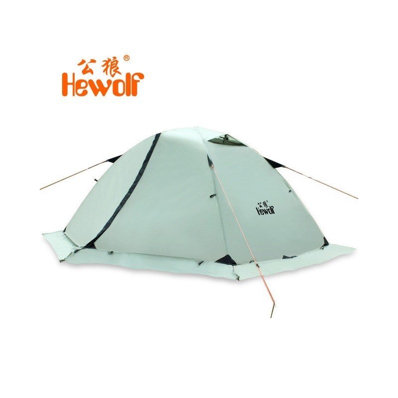 Hewolf 1595 Outdoor Double Layer Ultralight Aluminum Pole Waterproof Windproof Camping Tent 2.51KG Beach Tent Barraca