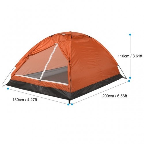 TOMSHOO 2 Person Tent Ultralight Single Layer Water Resistance Camping Tent PU1000mm with Carry Bag Hiking Traveling 3 Season