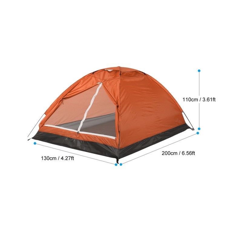 TOMSHOO 2 Person Tent Ultralight Single Layer Water Resistance Camping Tent PU1000mm with Carry Bag Hiking Traveling 3 Season