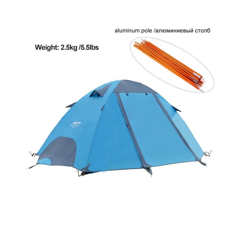 Desert&Fox 3 Season Lightweight Tent Outdoor Camping Hiking Tents with Carry Bag 2-3 Person Double Layer Backpack Compact Tent