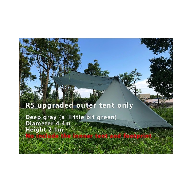 Aricxi 3-4 Person Ultralight Outdoor Camping Teepee 20D Silnylon Pyramid Tent Large Rodless Tent Backpacking Hiking Tents