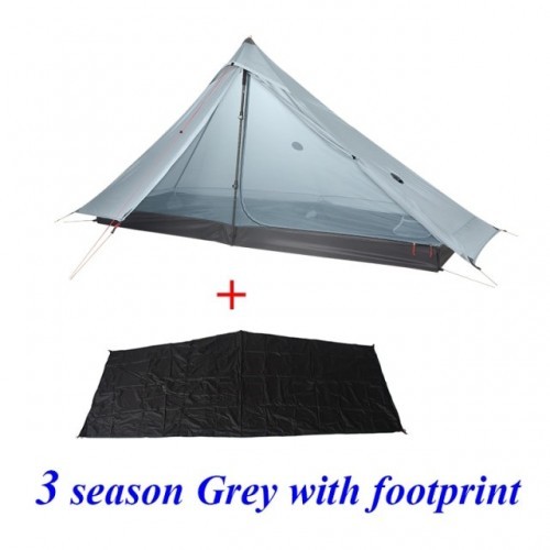 2020 New Version 3F LANSHAN 1 Pro No-See-Um 3 / 4 Season 230*80*125cm 2 Side 20d Silnylon One Person Light Weight Camping Tent