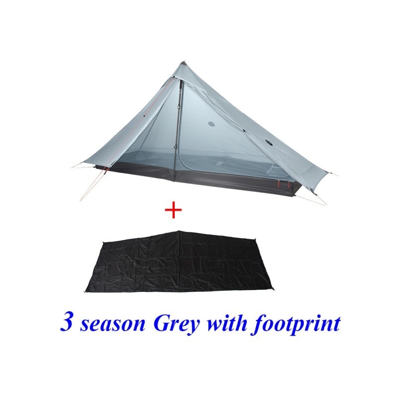 2020 New Version 3F LANSHAN 1 Pro No-See-Um 3 / 4 Season 230*80*125cm 2 Side 20d Silnylon One Person Light Weight Camping Tent