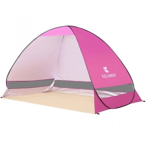 Outdoor Automatic Tent Instant Pop up Camping Tent Portable Travel Beach Tent Anti UV Shelter Fishing Hiking Picnic Silver X88B